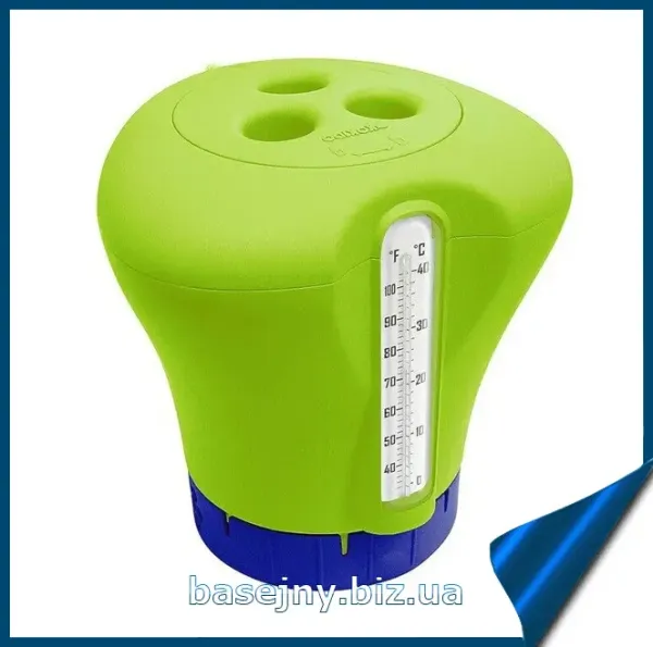 Дозатор плавающий Kokido K619BU зеленый с термометром Дозатор плавающий Kokido K619BU зеленый с термометром
